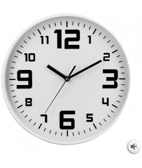 Horloge silencieuse - Ø 30 cm - Blanc