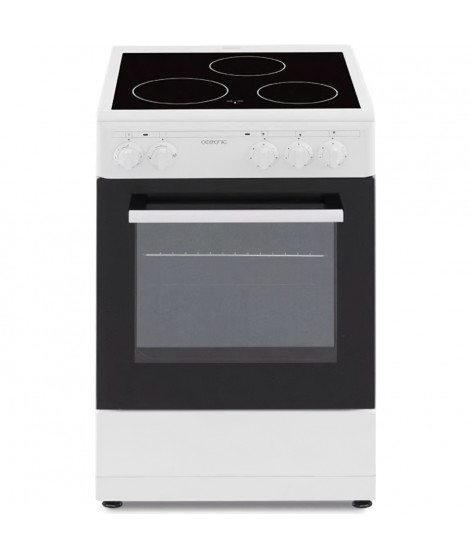 OCEANIC Cuisiniere vitrocéramique 50 x50 - four convection naturelle - four 48L - blanc