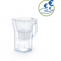 Carafe filtrante BRITA - Navélia blanche 3 cartouches MAXTRA+ incluses - Contenance 2,3L dont 1,3L d'eau filtrée