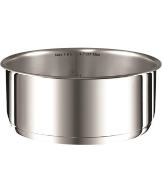 TEFAL L9252244 Ingenio Preference Casserole 22 cm, Inox, Non revetue, Induction, Four, Poignée amovible vendue séparément