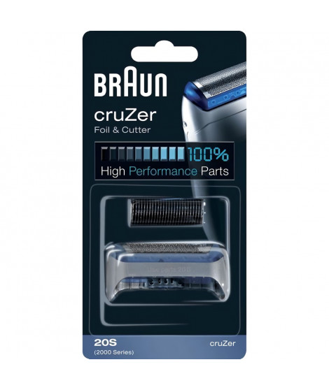 Braun CruZer Piece de Rechange Pour Rasoir Électrique Argentée, Compatible avec les rasoirs cruZer, 20S