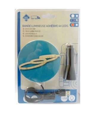 Blande Flexible Adhésive Lumineuse 60 LEDS 12/24V 2M Bleu