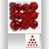 FEERIC LIGHTS & CHRISTMAS Kit de 18 pieces déco sapin de Noël - Rouge
