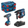 Bosch Professional - KIT 2 OUTILS : perceuse-visseuse GSR 18V-55 + perforateur GBH 18V-21 + 2 x GBA 4.0Ah + GAL 18V-40 + L-Boxx