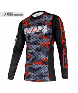 Maillot Cross CAMO Rouge KID - 8/9 ans