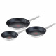 TEFAL B922S304 Lot de 3 poeles 20/24/28 cm, Induction, Acier inoxydable haute qualité, Revetement antiadhésif sûr, Cook Eat, …