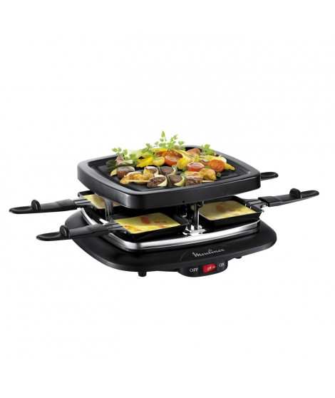 MOULINEX RE140812 Raclette Cube Gril - 4 personnes - Noir