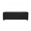 Banc coffre - Bout de lit Simili noir Classique - L 140 cm