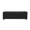 Banc coffre - Bout de lit Simili noir Classique - L 140 cm