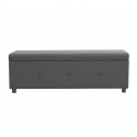 Banc coffre - Bout de lit Velours gris clair Classique - L 160 cm