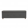 Banc coffre - Bout de lit Velours gris clair Classique - L 160 cm