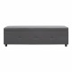 Banc coffre - Bout de lit Simili gris Classique - L 160 cm