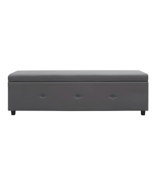 Banc coffre - Bout de lit Simili gris Classique - L 160 cm