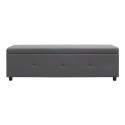 Banc coffre - Bout de lit Simili gris Classique - L 160 cm