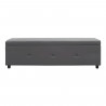 Banc coffre - Bout de lit Simili gris Classique - L 160 cm