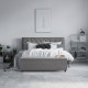 Banc coffre - Bout de lit Simili gris Classique - L 160 cm