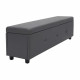 Banc coffre - Bout de lit Simili gris Classique - L 160 cm