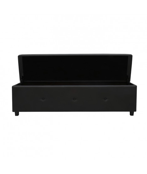 Banc coffre BOX - Simili - Noir - Bout de lit - L 160 cm