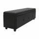 Banc coffre BOX - Simili - Noir - Bout de lit - L 160 cm