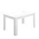 Table a manger extensible 4-6 personnes- Décor blanc - L 190 x P 90 x H 77 cm - DINE