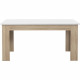 Table a manger PILVI - 6 a 8 personnes - Blanc mat et chene sonoma - Contemporain - L 160 x P 90 x H 75 cm