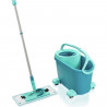 LEIFHEIT Clean Twist M Ergo mobile 52121 Kit de nettoyage sol - Balai a plat lave sol avec housse, seau a essorage facile, ro…