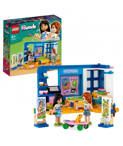 LEGO Friends 41739 La Chambre de Liann, Jouet de Maison Mini-Poupées, pour Enfants 6 Ans