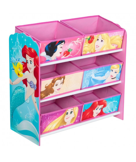 DISNEY PRINCESSES  Meuble de rangement pour chambre d'enfant avec 6 bacs