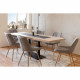 ORLANDO Table a manger a rallonge - Style industriel - Décor chene sonoma et noir - L 120-200 x P 80 x H 75 cm
