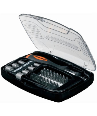 BLACK & DECKER Kit de tournevis a cliquet avec 40 accessoires