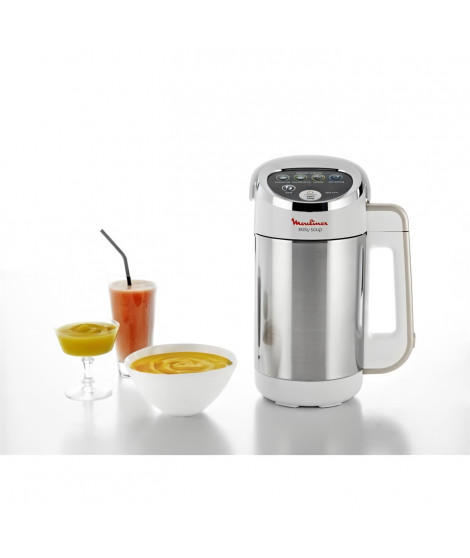 MOULINEX LM841110 Blender chauffant Easy Soup - 1,2 L - Blanc et Inox