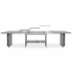 ANCONA Table a manger extensible de 8 a 12 personnes classique effet béton structuré - L 160 / 310 x l 90 cm