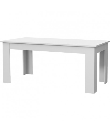 PILVI Table a manger - Blanc - L 180 x I90 x H 75 cm