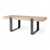 Table a manger - Décor chene artisan et Gris Ombre - L 223,9 x P 93 x H 78,6 cm - LOFT