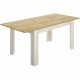 Table a manger extensible 4-6 personnes- Décor chene clair - L 190 x P 90 x H 77 cm - DINE