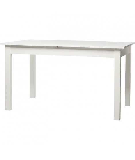 COBURG Table a manger extensible de 6 a 10 personnes classique blanc - L 137-177 x l 80 cm