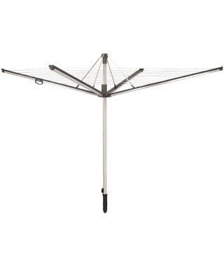 LEIFHEIT 85276 Séchoir parapluie Linomatic 500 Plus, étendoir jardin 50 metres, rétractation automatique des fils, hauteur aj…