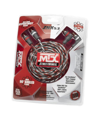 MTX ZNX5.2 Câble RCA  ZeroNoise 5 metres symétrique 100% cuivre 3 blindages