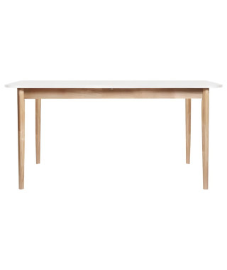 Table a manger extensible - En MDF avec piétement en Bois hévéa massif - 160 / 200 cm - PATRICK