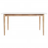 Table a manger extensible - En MDF avec piétement en Bois hévéa massif - 160 / 200 cm - PATRICK