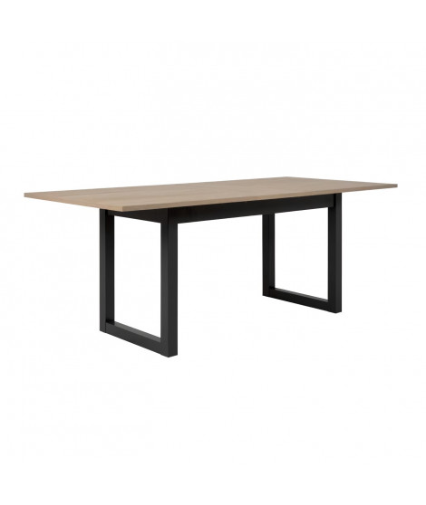 Table a manger extensible 160-200 cm - Décor chene sonoma et anthracite - DENVER