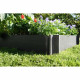 NATURE Carré Potager Borderfix épaisseur 10mm - 100x100xH19cm - Noir