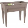 EDA Espace potager avec table City Veg&Table - 73 x 38,5 x H 68 cm - 57 L - Taupe