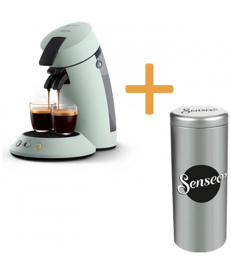 Machine a café dosette SENSEO ORIGINAL+ Philips CSA210/23, Booster d'arômes, Crema plus (mousse plus dense), 1 ou 2 tasses, M…