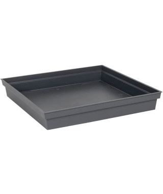 EDA Soucoupe carrée Toscane - 40 cm - Gris anthracite