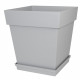 EDA Soucoupe carrée Toscane - 40 cm - Gris béton