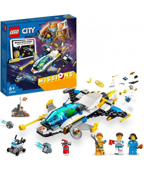 LEGO City 60354 Missions d'Exploration Spatiale sur Mars, Jouet Construction Interactif