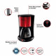 MOULINEX FG360D11 SUBITO Cafetiere filtre, 1.25 L soit 10/15 tasses, Machine a café électrique, Porte-filtre pivotant - Rouge