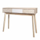 SOFIA Console 3 tiroirs - Bois avec motif - L 110 x P 35 x H 82 cm