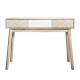 SOFIA Console 3 tiroirs - Bois avec motif - L 110 x P 35 x H 82 cm